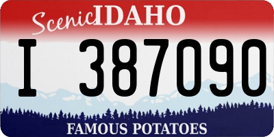 ID license plate I387090