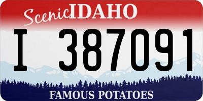 ID license plate I387091