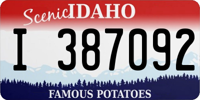 ID license plate I387092