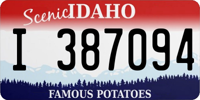 ID license plate I387094