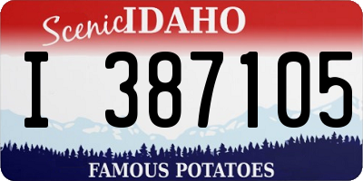 ID license plate I387105