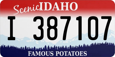 ID license plate I387107