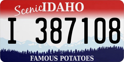 ID license plate I387108