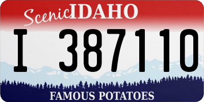 ID license plate I387110