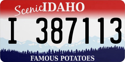 ID license plate I387113