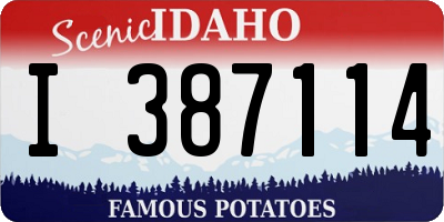 ID license plate I387114