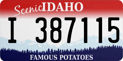 ID license plate I387115