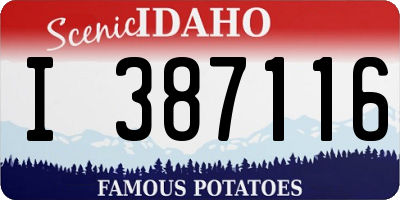 ID license plate I387116