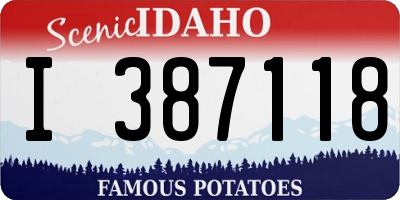 ID license plate I387118