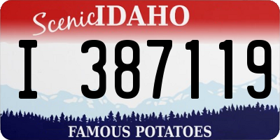 ID license plate I387119