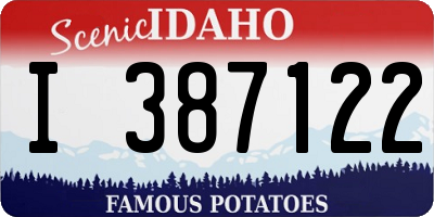 ID license plate I387122