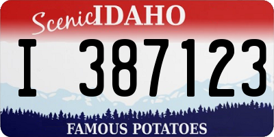 ID license plate I387123