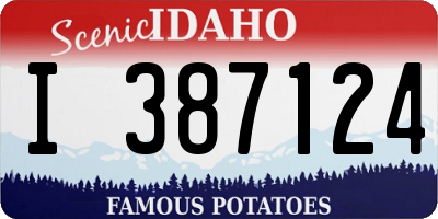 ID license plate I387124