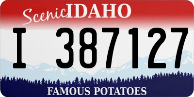 ID license plate I387127