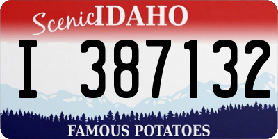 ID license plate I387132