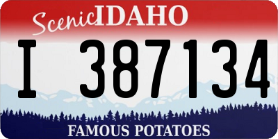 ID license plate I387134