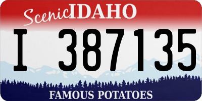 ID license plate I387135