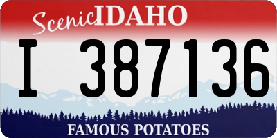 ID license plate I387136
