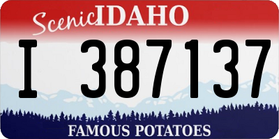 ID license plate I387137