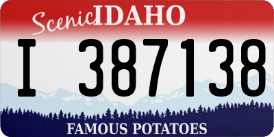 ID license plate I387138