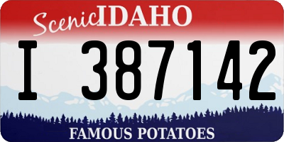 ID license plate I387142