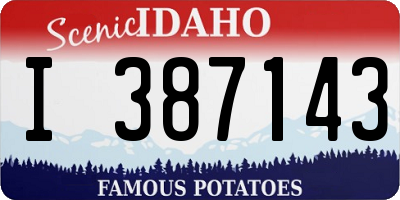 ID license plate I387143