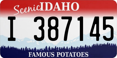ID license plate I387145