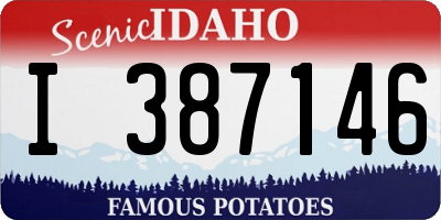 ID license plate I387146