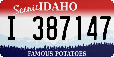 ID license plate I387147