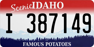 ID license plate I387149