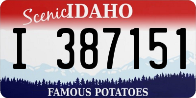 ID license plate I387151