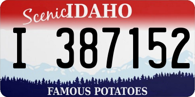 ID license plate I387152