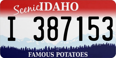 ID license plate I387153
