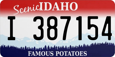ID license plate I387154