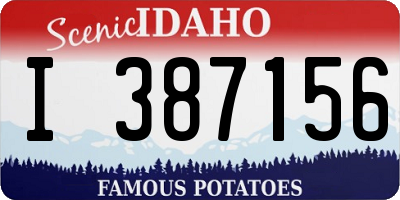 ID license plate I387156