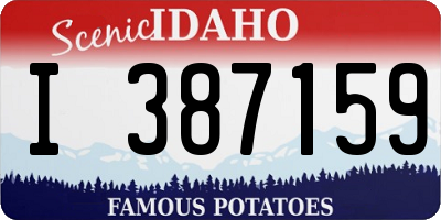 ID license plate I387159