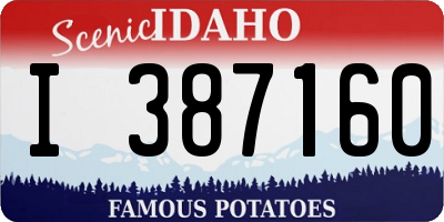 ID license plate I387160