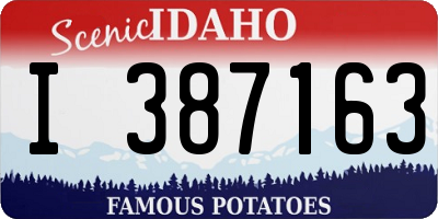 ID license plate I387163