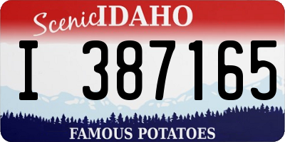 ID license plate I387165