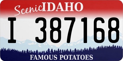 ID license plate I387168