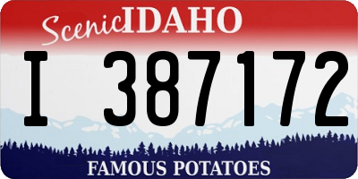 ID license plate I387172