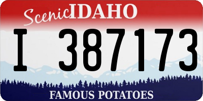 ID license plate I387173
