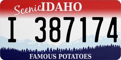 ID license plate I387174