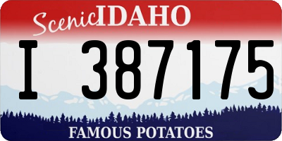 ID license plate I387175