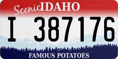 ID license plate I387176