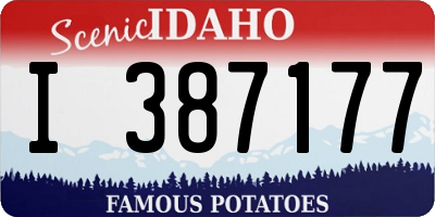 ID license plate I387177