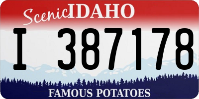 ID license plate I387178