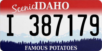 ID license plate I387179