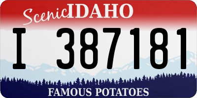 ID license plate I387181