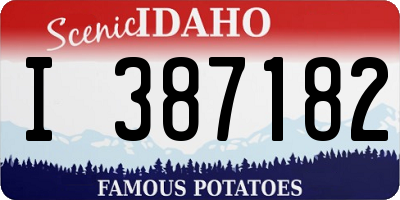 ID license plate I387182
